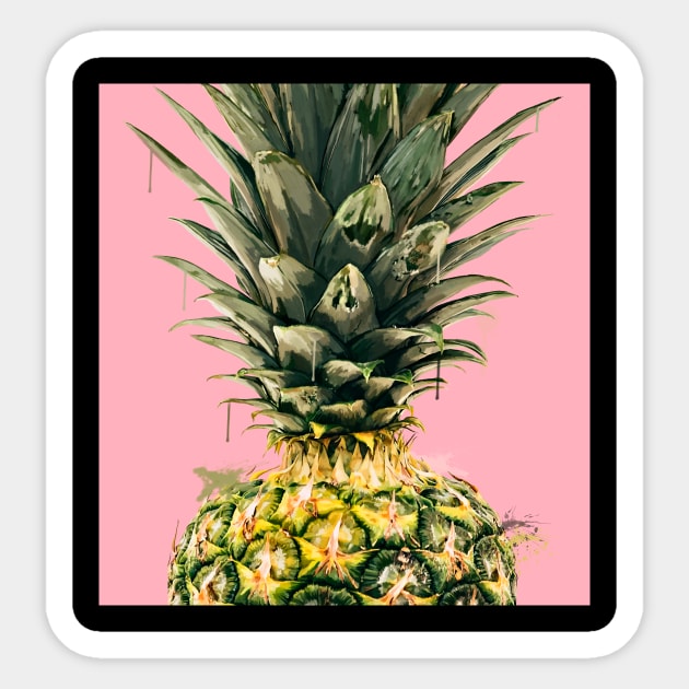 Pineapple Sticker by Marcio Alek